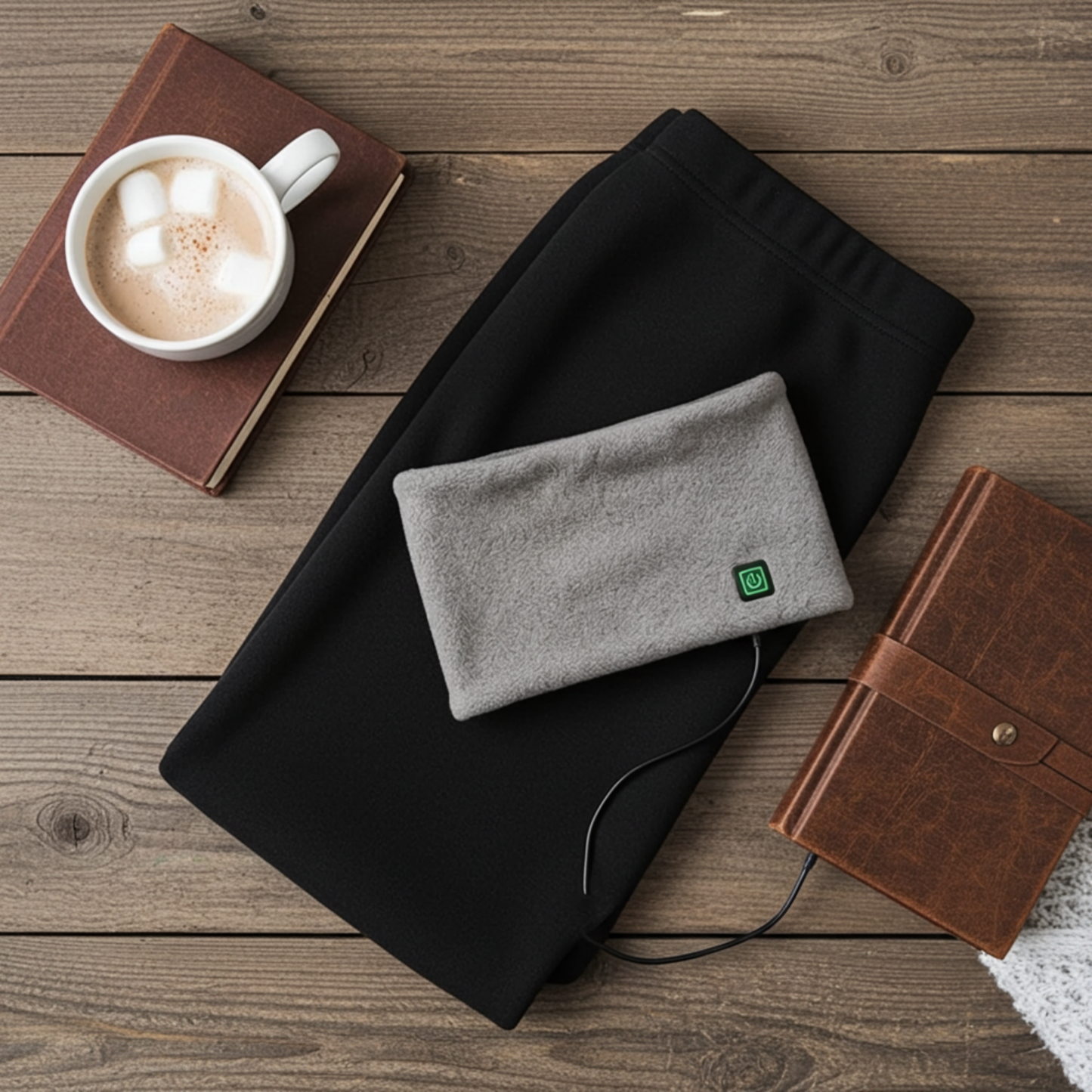 Värmeset: Fleecefodrade Strumpbyxor + Värmande Halskrage