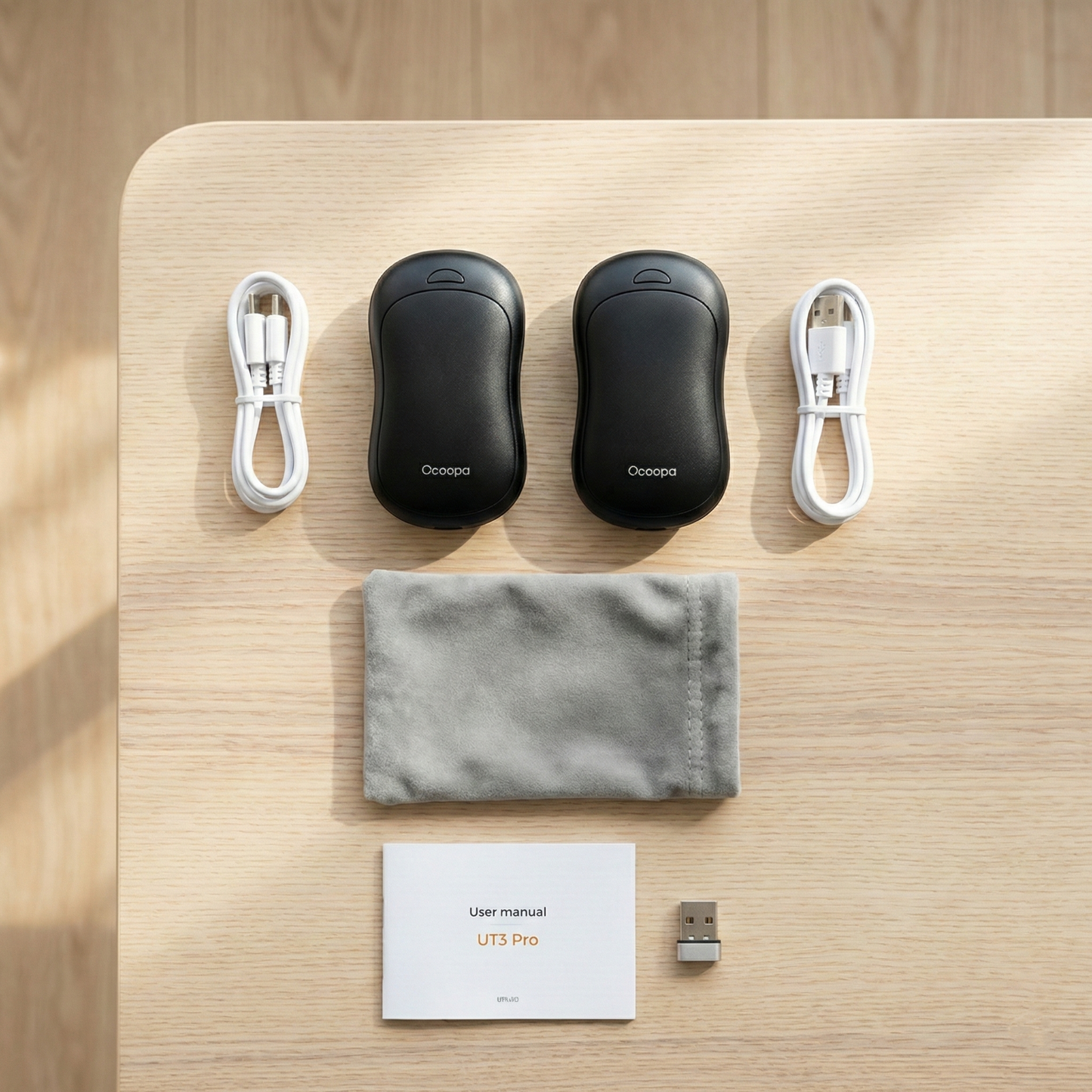 Ocoopa UT3 Pro - Elektrisk Handvärmare & Powerbank, 10 000 mAh